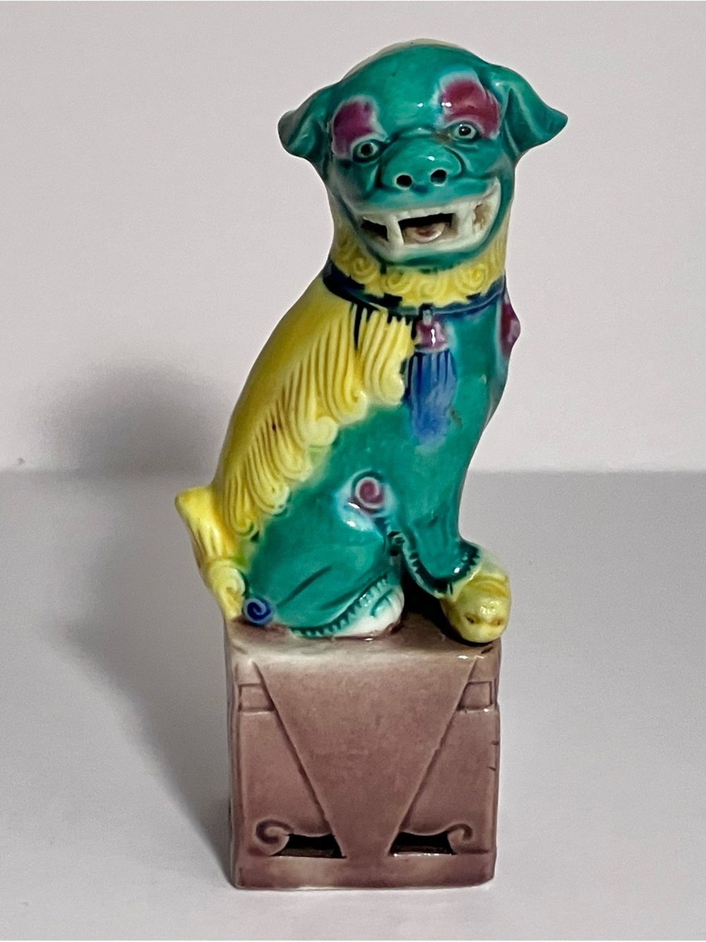 Vintage CHINESE FOO DOG / 4.5 Inches / HAND PAINTED Mid Century Modern, NO CHIPS